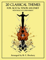 20 Classical Themes for Alto and Tenor Sax Duet with Piano Accompaniment P.O.D cover